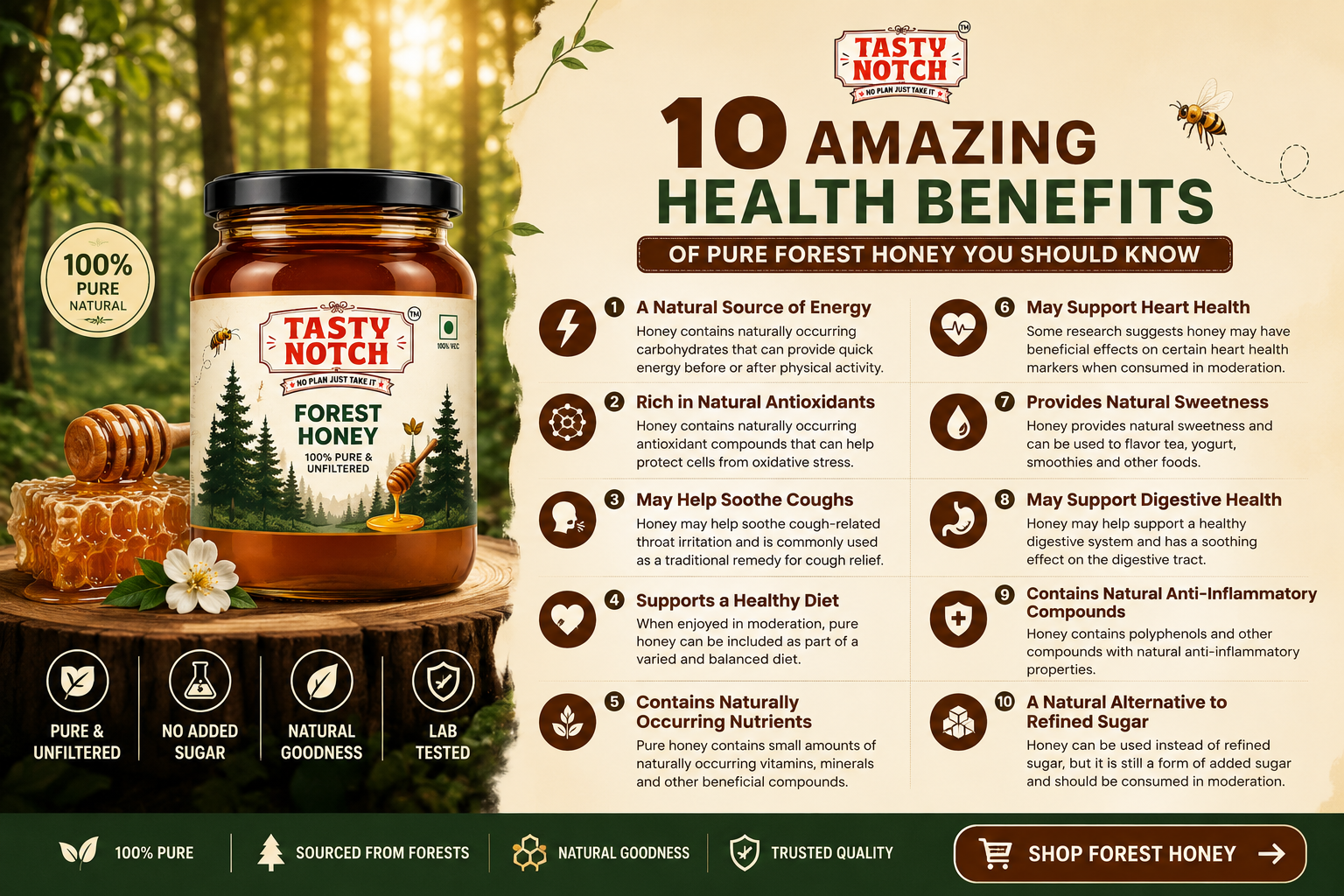 How to identify pure honey in a glass jar